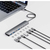 Manhattan USB-C dock/hub, poorten (7): USB-A (3×) en USB-C (4×), met Power Delivery (PD) 100 W - vereist een externe USB-C-lader (niet inbegrepen). USB-gevoed (geen externe voed...