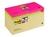 3M 654SS-P14CY+4C note paper Square Green, Pink, Yellow 90 sheets Self-adhesive