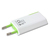 Techly Caricatore USB 1A Compatto Spina Europea Bianco/Verde