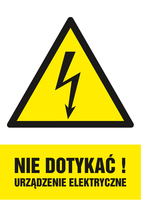 Znak TDC, Nie dotykać! Urządzenie elektryczne