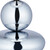 Relaxdays Tischlampe Kugeln, Nachttischlampe mit Stoffschirm, HxD: 50 x 25 cm, E27, Tischleuchte Wohnzimmer, silber/weiß