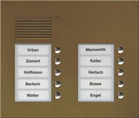 Audio Außenstation PUK 10 Tasten 2-spaltig UP PUK10/2-EB