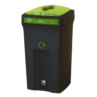 Envirobin Recycling Bin with Propellor Aperture - 100 Litre - Black - No Label