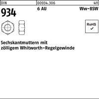 Sechskantmutter WW 1 DIN 934 6 Automatenstahl