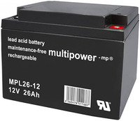 Multipower MPL26-12 ólom akkumulátor 12 volt 10-12 éves akkumulátor