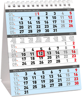 SIMPLEX 3-Monats-Tischkalender 2025 61102.25 3M/1S 12.5x20.5cm