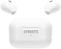 STREETZ TWS-114 In Ear headset Bluetooth® Stereo Fehér Elemtöltés kijelzés, Headset, Töltőtok, Hangerő szabályozás, Érintéses vezérlés