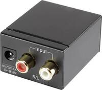 A/D konverter, analóg/digitális audio átalakító 2 x RCA/1 x Toslink, SPDIF, vagy koax kimenetre Speaka Professional