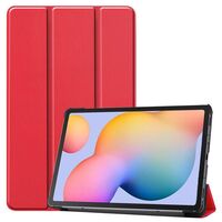 Tri-fold caster hard shell cover - Red for Samsung Galaxy Tab S6 Lite Tablet-Hüllen