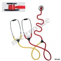 Schwestern-Lehr-Stethoskop Duo Kawe rot-gelb (1 Stück), Detailansicht