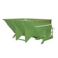 XXL tilting skip with positioning aid