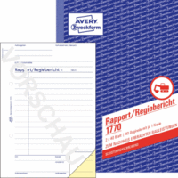 Formularbuch Rapport/Regiebericht A5 hoch selbstdurchschreibend 2x40 Blatt