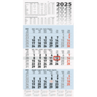 3-Monatskalender Wandkalender 30x56cm einteilig 2025