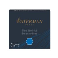 Tintenpatronen, geeignet für alle Waterman Füllfederhalter, floridablau, 6 Stück