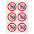 Verbotsschild, Ø 50 mm, Aufzug im Brandfall nicht benutzen, P020, Polyesteretiketten, 100 Verbotszeichen