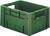 Transport-Stapelkasten B400xT300xH210 mm grün Auflast 600kg mit Griffloch
