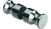 Duschgriff beidseitig ohne Puffer, ø22x31mm, für Glasdicken 6-13.52mm ZAMAK, lackiert schwarz matt P+S 8697ZN135