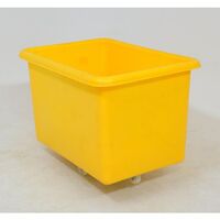 300L nestable plastic container truck - polypropylene base, yellow