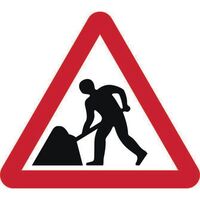 Temporary sign - Men at work