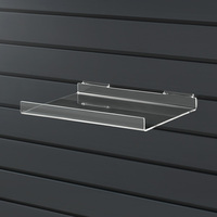 FlexiSlot® Tray "Tulipa" / Acrylic Shelf for Slatwall System | 300 mm 200 mm