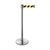 Barrier Post / Barrier Tape Post / Barrier Stand "Uno" | stainless steel cast iron with stainless steel cover brushed stainless steel yellow / black -