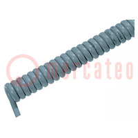 Wire: coiled; ÖLFLEX® SPIRAL 400 P; 3G1mm2; unshielded; PUR; grey
