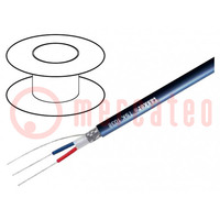 Cable: DMX; 2x0,35mm2; cuerda; 110Ω; -15÷70°C; Color: azul oscuro