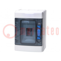 Enclosure: for modular components; IP65; white; No.of mod: 4; ABS