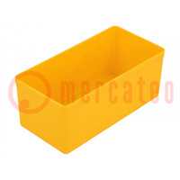 Boîte; polystyrène; jaune; 54x108x45mm; EuroPlus Insert 45