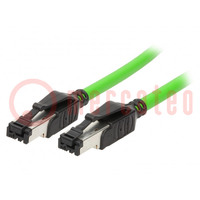 Patch cord; SF/UTP; 5; filo; Cu; PVC; verde; 50m; 22AWG; Poli: : 4