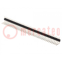 Pin header; pin strips; male; PIN: 40; angled 90°; 2.54mm; THT; 1x40