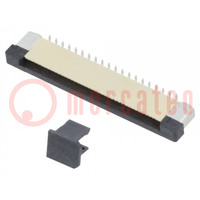 Connector: FFC/FPC; vertical; PIN: 40; ZIF; SMT; 500mA; tinned; 30mΩ