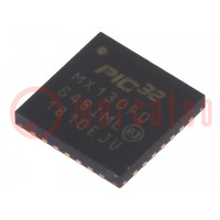 IC: PIC mikrokontroller; 64kB; 2,3÷3,6VDC; SMD; QFN28; PIC32