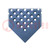 Anti-slip mat; Width: 0.9m; L: 1.5m; rubber; blue; with holes; 4pcs.
