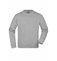 James & Nicholson Klassisches Rundhals-Sweatshirt JN840, Gr. L grey-heather