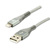 Logo USB kabel (2.0), USB A M - Apple Lightning M, 1m, MFi certifikat, 5V/2,4A, srebrny, box, oplot nylonowy, aluminiowa osłona zł
