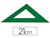 Escuadra metacrilato verde (21 cm) de Faber Castell