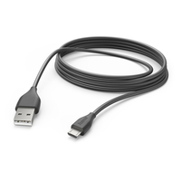 Hama 00201588 USB kábel 3 M USB 2.0 USB A Micro-USB B Fekete