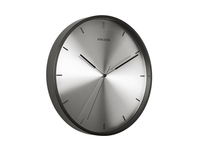 Karlsson Finesse Analoge Uhr Rund Schwarz, Silber