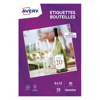 Avery C9269-10 étiquette auto-collante Rectangle Permanent Blanc 40 pièce(s)