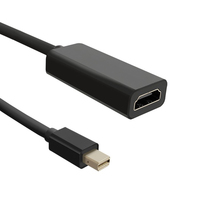Qoltec 50432 câble vidéo et adaptateur 0,2 m Mini DisplayPort HDMI Noir
