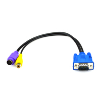 Black Box AVS-CBL-VG-CV video kabel adapter 0,32 m VGA (D-Sub) RCA + S-Video Meerkleurig