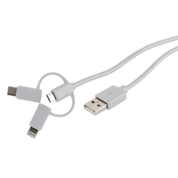 S/CONN 14-15036 USB-kabel USB 2.0 2 m USB A Wit