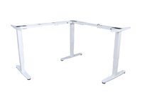 Equip ERGO L Shaped Electric Sit-Stand Desk Frame, Triple Motor, White