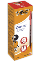 BIC Cristal Exact Rood Stick balpen Zeer fijn 20 stuk(s)