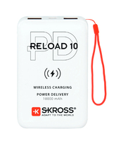 Skross RELOAD 10 Qi PD banque d'alimentation électrique Blanc 10000 mAh Recharge sans fil