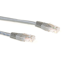 ACT Grijze 1,5 meter LSZH UTP CAT6 patchkabel met RJ45 connectoren