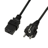 LogiLink CP151 power cable Black 1 m CEE7/7 IEC C19