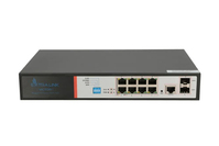 Extralink EX.8222 łącza sieciowe Zarządzany L2/L4 Gigabit Ethernet (10/100/1000) Obsługa PoE 1U Czarny
