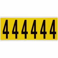 Brady 3450-4 etiket Rechthoek Verwijderbaar Zwart, Geel 6 stuk(s)